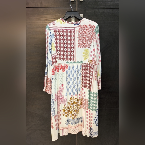 Daniel Rainn Multicolor Patchwork Long Sleeve Dress - Picture 6 of 10